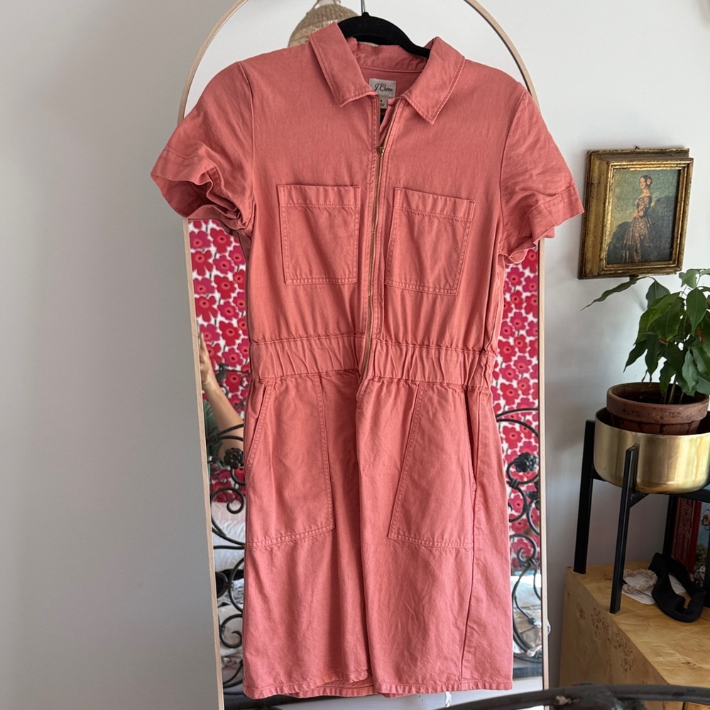 J. Crew Chino Mini Dress with Zip Front